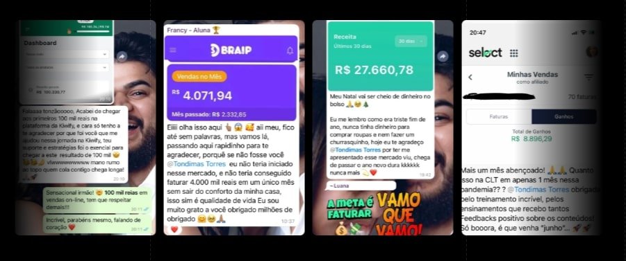 Depoimentos de alunos do Fórmula Enriquecendo Online