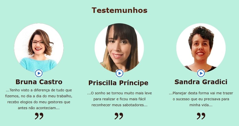 Depoimentos de alunos do método Árvore da Realização