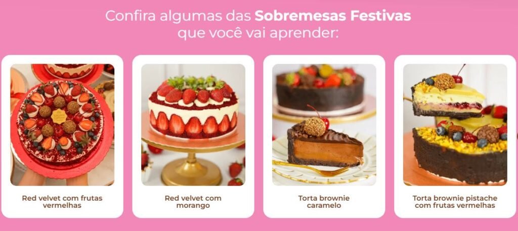 Como funciona Curso Sobremesas Festivas e seus módulos