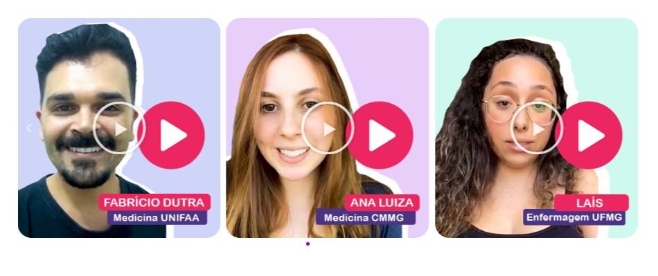 Depoimentos de alunos do Curso iQuímica