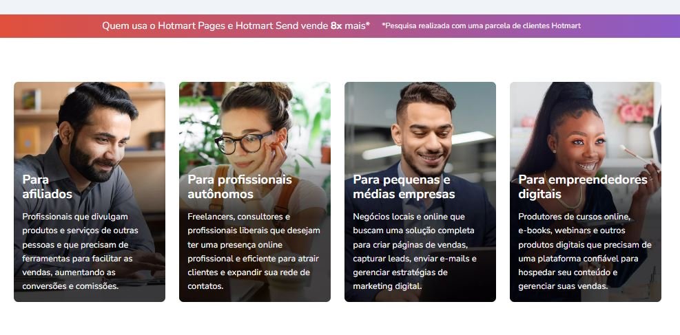 Para quem é o Hotmart Pages e Send