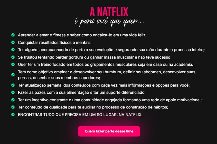 Para quem é o Natflix Fitness