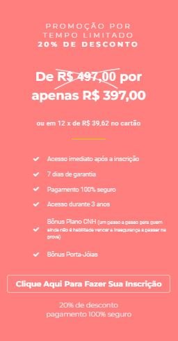 Qual o preço do Método Mulher no Volante Tem cupom de desconto