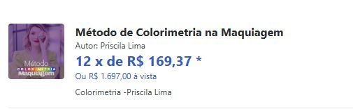 Qual o preço do Método de Colorimetria na Maquiagem Tem cupom de desconto