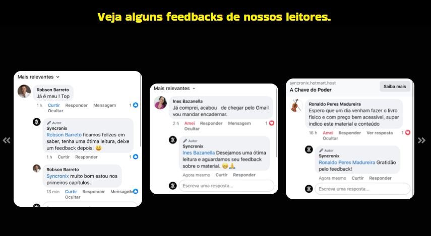 Depoimentos de alunos do A Chave do Poder