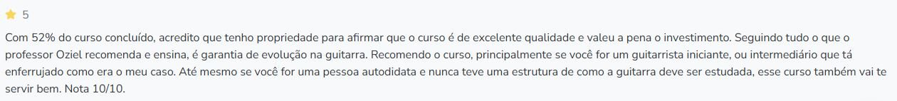 Depoimentos de alunos do Guitarra Rock Academy