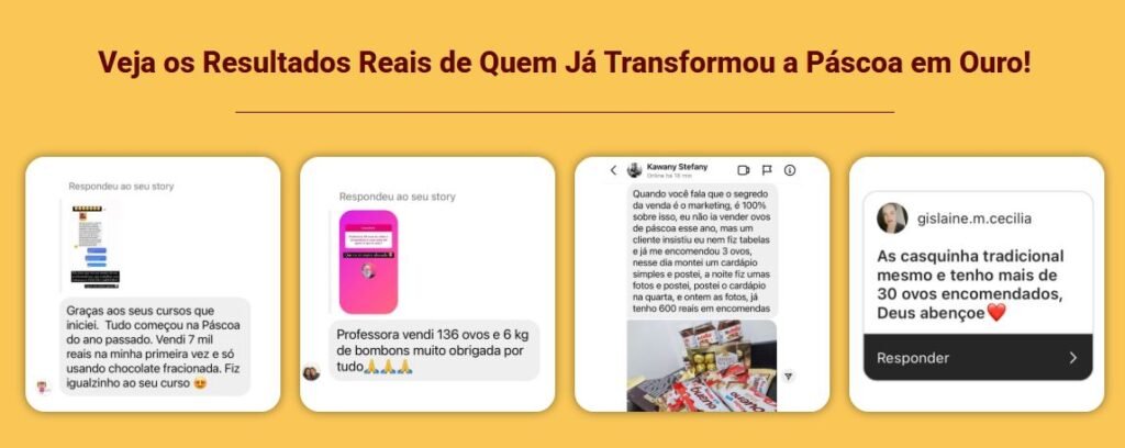 Depoimentos de alunos do Método Páscoa de Ouro