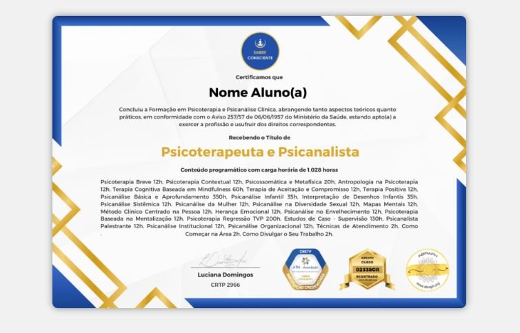 Quais benefícios do Formação em Psicoterapia e Psicanálise do Instituto Saber Consciente Quais benefícios do Formação em Psicoterapia e Psicanálise do Instituto Saber Consciente