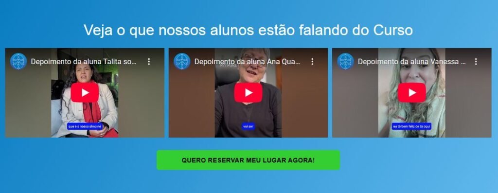 Depoimentos de alunos da Formação em Radiestesia Sensitiva