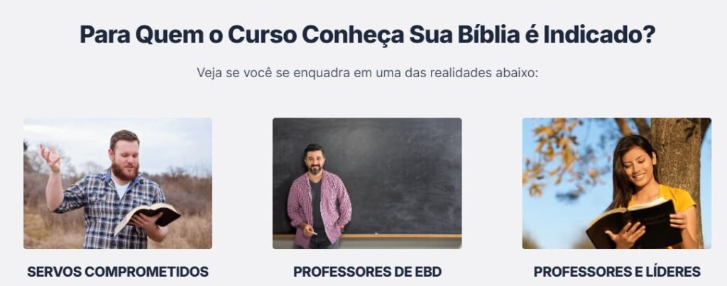 Para quem é o Conheça Sua Bíblia de Capa a Capa Para quem é o Conheça Sua Bíblia de Capa a Capa