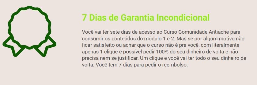 Quais benefícios da Comunidade Antiacne