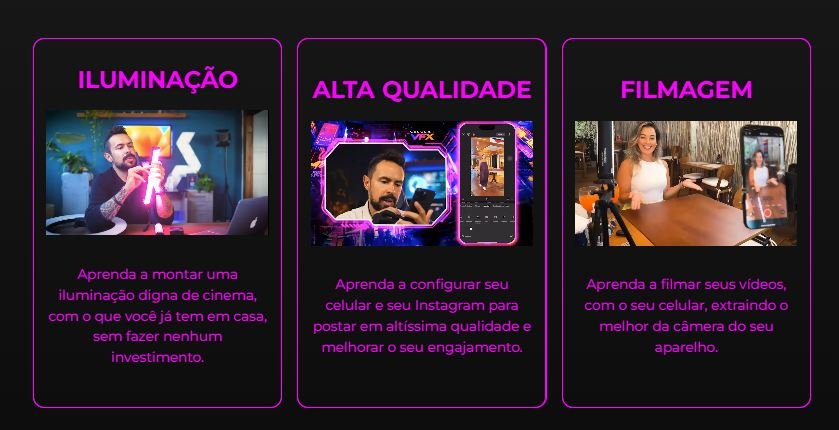 Como funciona o curso Celular VFX e seus módulos