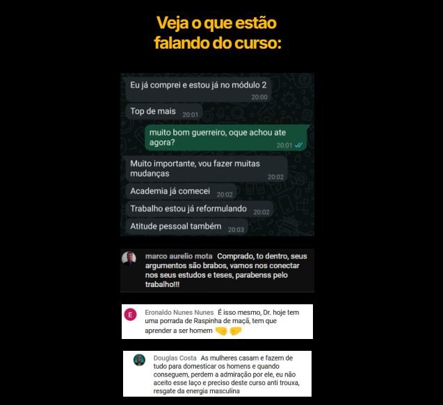 Depoimentos de alunos do imperio masculino