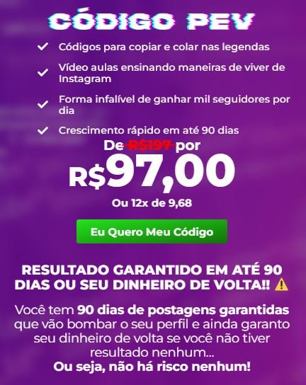 Qual o preço do Código PEV Tem cupom de desconto