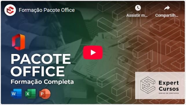 O que é Formação Pacote Office