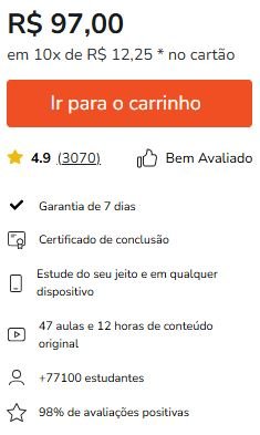 Qual o preço do Curso Sobrancelhas Perfeitas Tem cupom de desconto