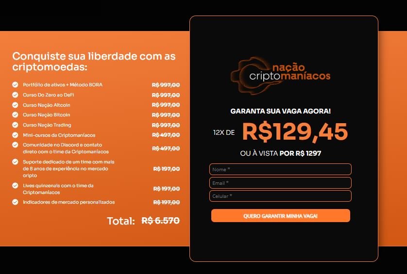 Qual o preço do Nação Criptomaníacos Tem cupom de desconto