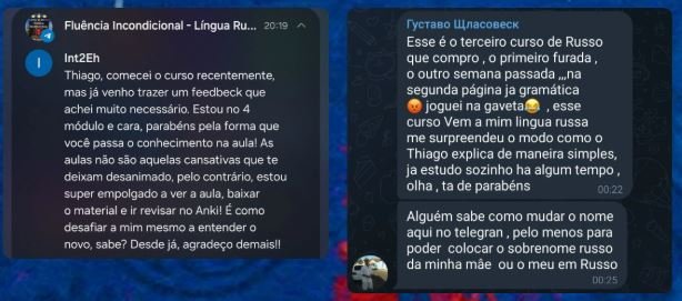 Depoimentos de Alunos