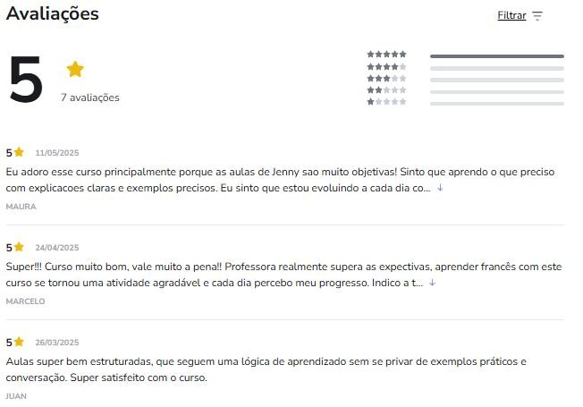 Depoimentos de alunos Depoimentos de alunos