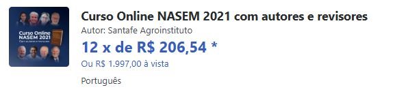 Qual o preço Curso Online NASEM 2021 com autores e revisores Tem cupom de desconto