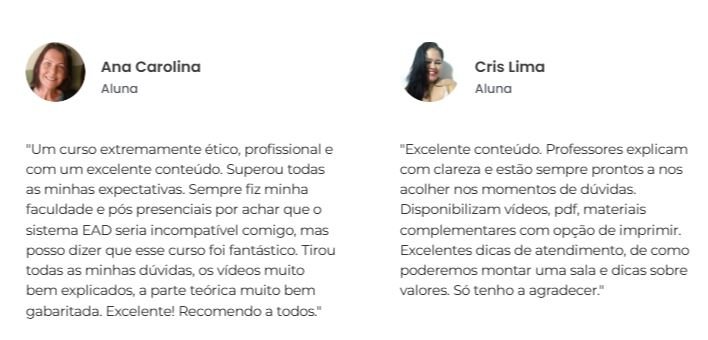 Depoimentos de Alunos