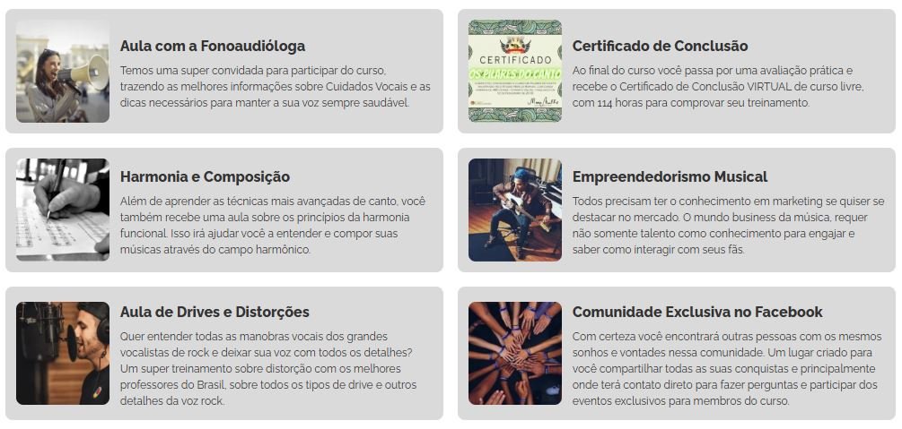 Quais benefícios de Os Pilares do Canto Quais benefícios de Os Pilares do Canto