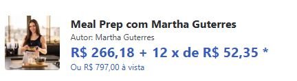 Qual o preço Meal Prep com Martha Guterres Tem cupom de desconto