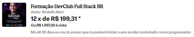 Qual o preço Formação DevClub Full Stack BR Tem cupom de desconto