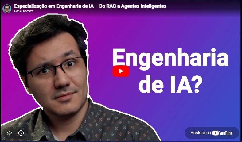 O que é Especialização em Engenharia de IA Dev + Eficiente