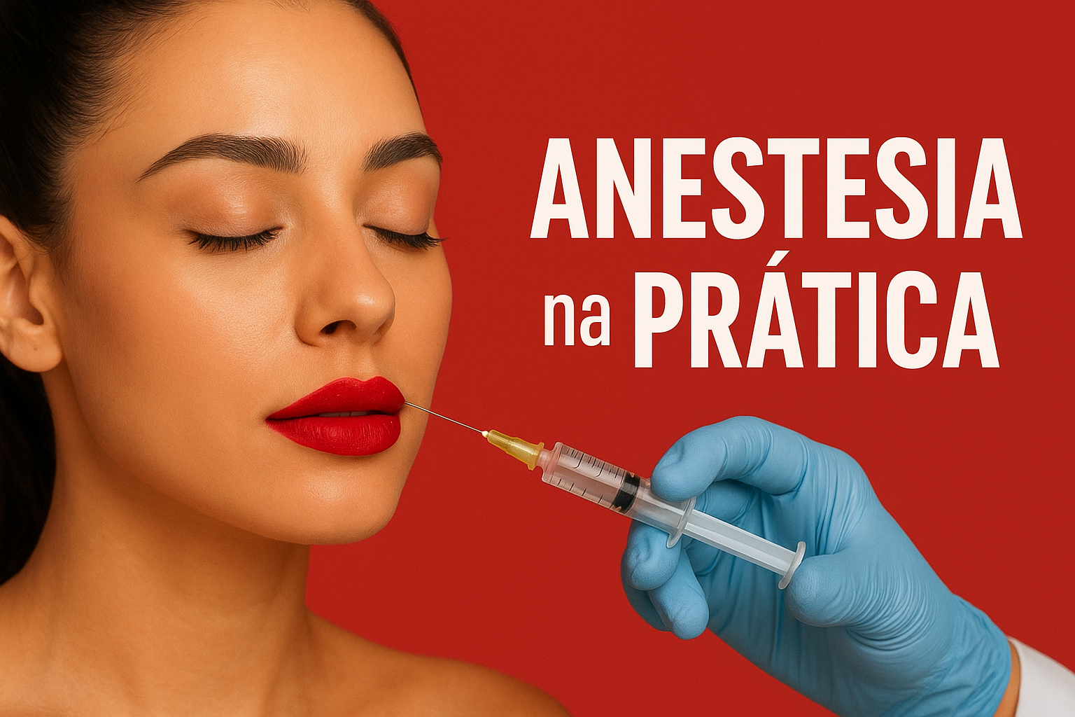 Procedimento De Anestesia Labial Aplicado Na Prática Durante Técnica De Preenchimento Labial Estético.