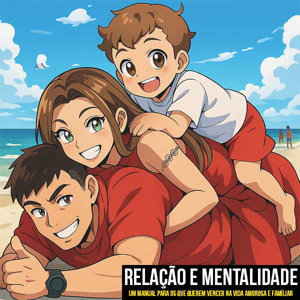 Ilustração De Família Feliz Na Praia Representando Inteligência Emocional, Fortalecimento Familiar E Relacionamento Saudável No Curso Relação E Mentalidade.