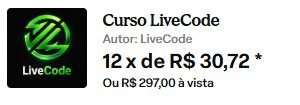Preço do Curso LiveCode disponível na Hotmart