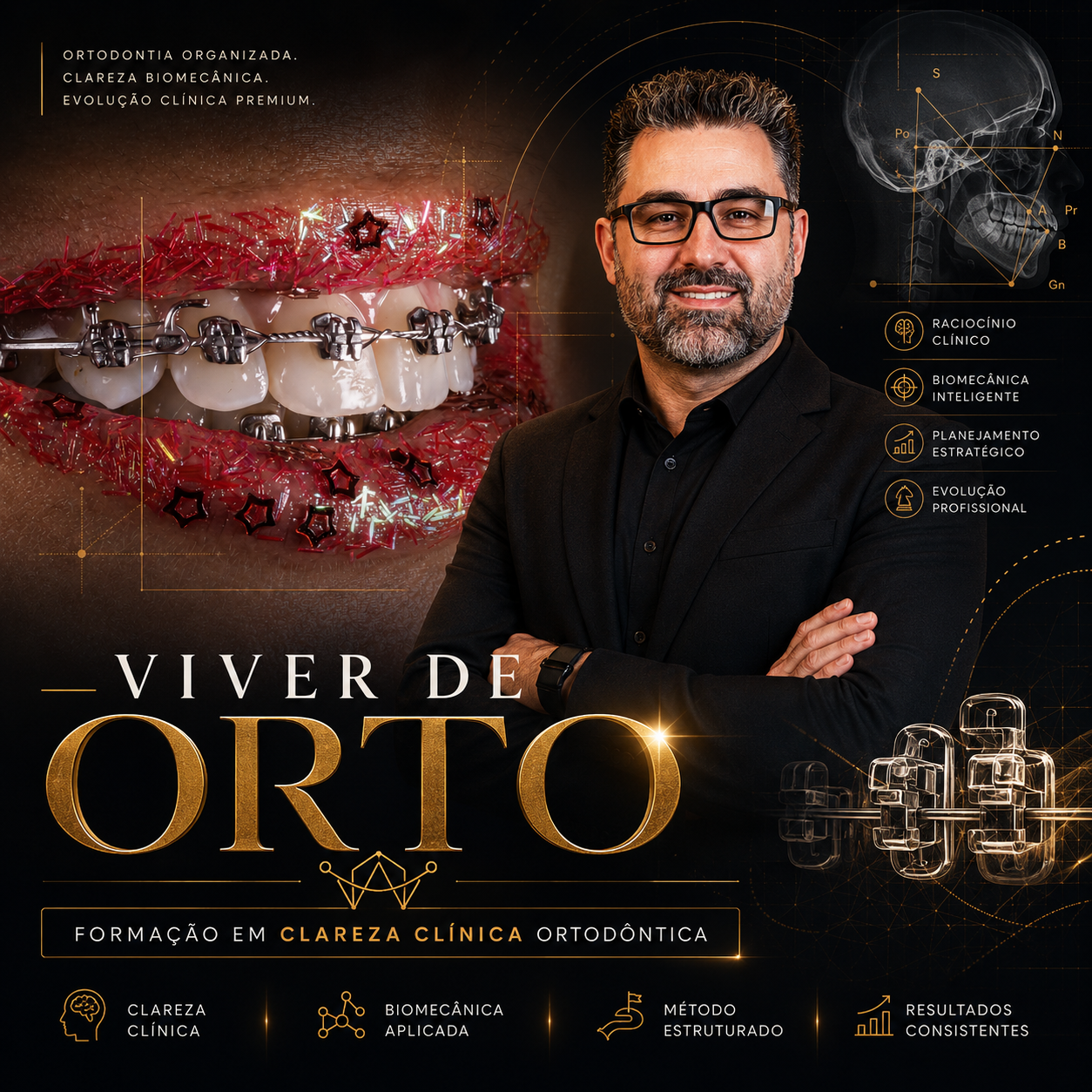 Capa Da Formação Viver De Orto Com Dr. Gabriel Barbério E Apresentação Do Método De Clareza Clínica Ortodôntica.