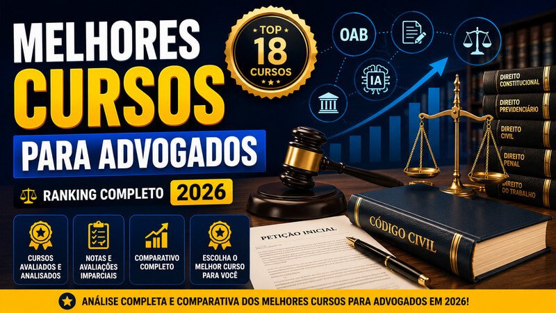 Ranking Dos Melhores Cursos Para Advogados Em 2026, Incluindo Formações Em Direito Constitucional, Direito Penal, Direito Imobiliário, Advocacia Bancária, Prática Jurídica E Inteligência Artificial Aplicada Ao Direito.