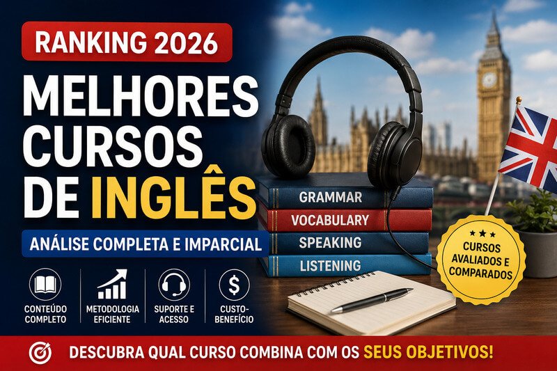 Pessoa Estudando Inglês Em Um Ambiente Moderno, Com Materiais De Estudo E Elementos Que Representam O Aprendizado Do Idioma, Ilustrando Um Comparativo Dos Melhores Cursos Online De Inglês.